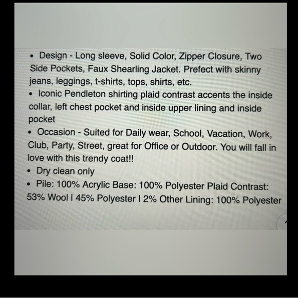 Plush Navy Pendleton Zip-Up Jacket - Picture 5 of 7